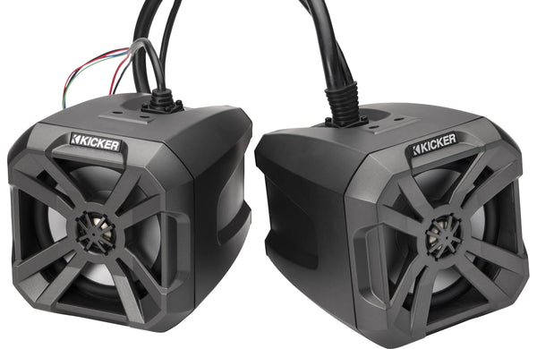 Kicker 48BTCAN65 6.5" PowerCan Speakers with LED Lighting & Bluetooth