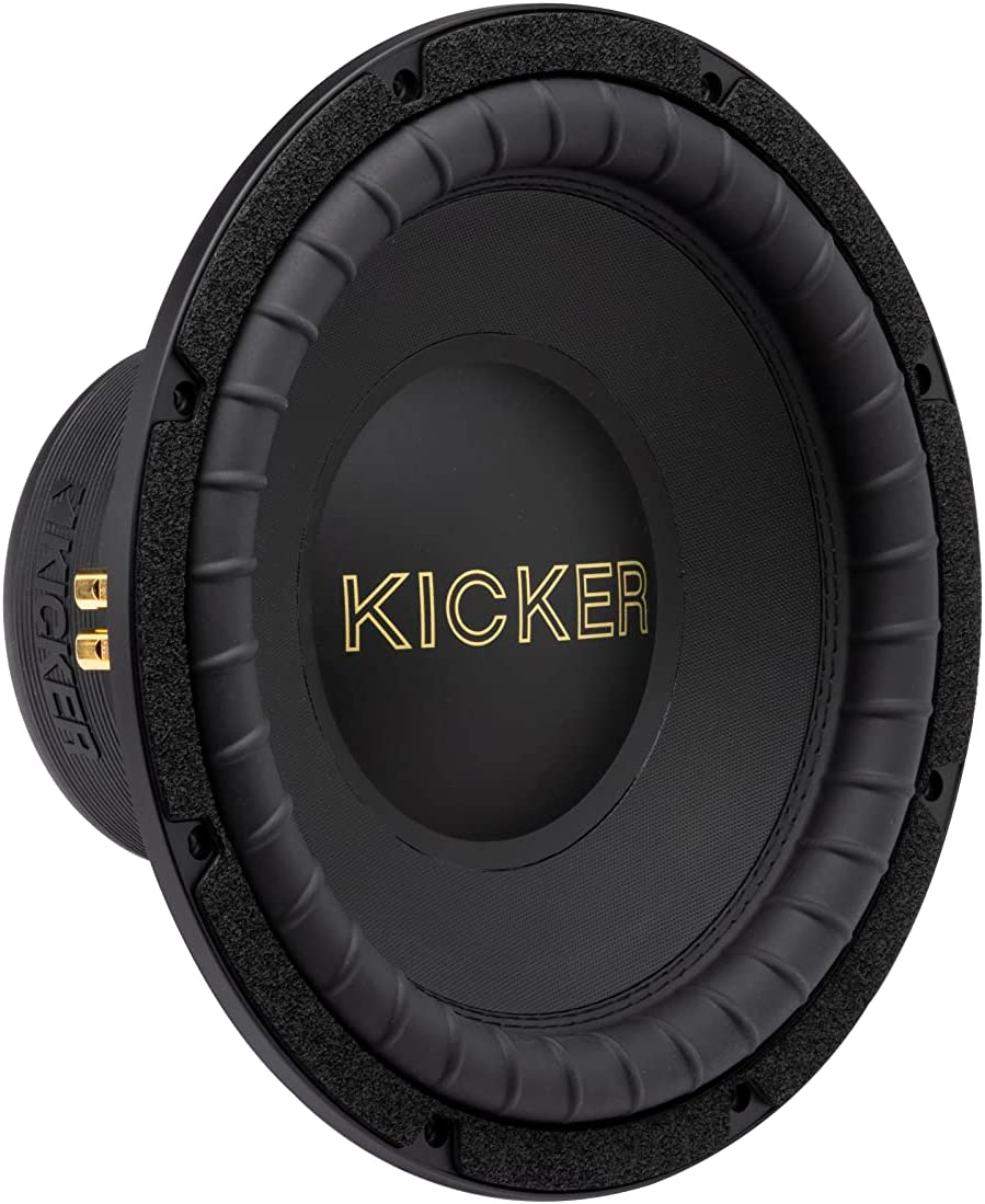 Kicker 50GOLD124 Amplifer and Subwoofer Bass Bundle with Install Kit