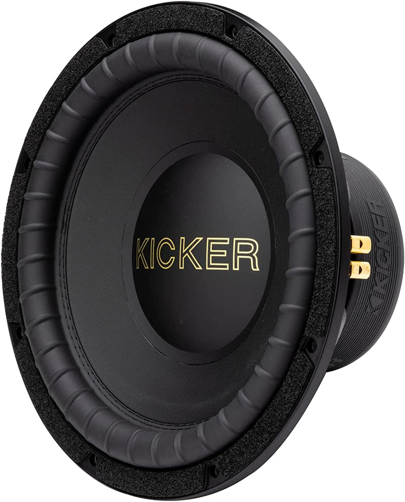 Kicker 50GOLD124 Amplifer and Subwoofer Bass Bundle with Install Kit