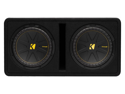 Kicker 50DCWC122 CompC 12" Dual Loaded Subwoofer in Vented Enclosure