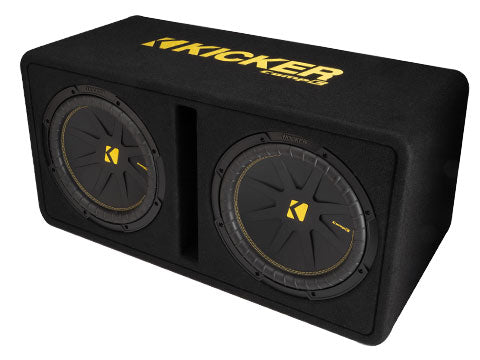 Kicker 50DCWC122 CompC 12" Dual Loaded Subwoofer in Vented Enclosure