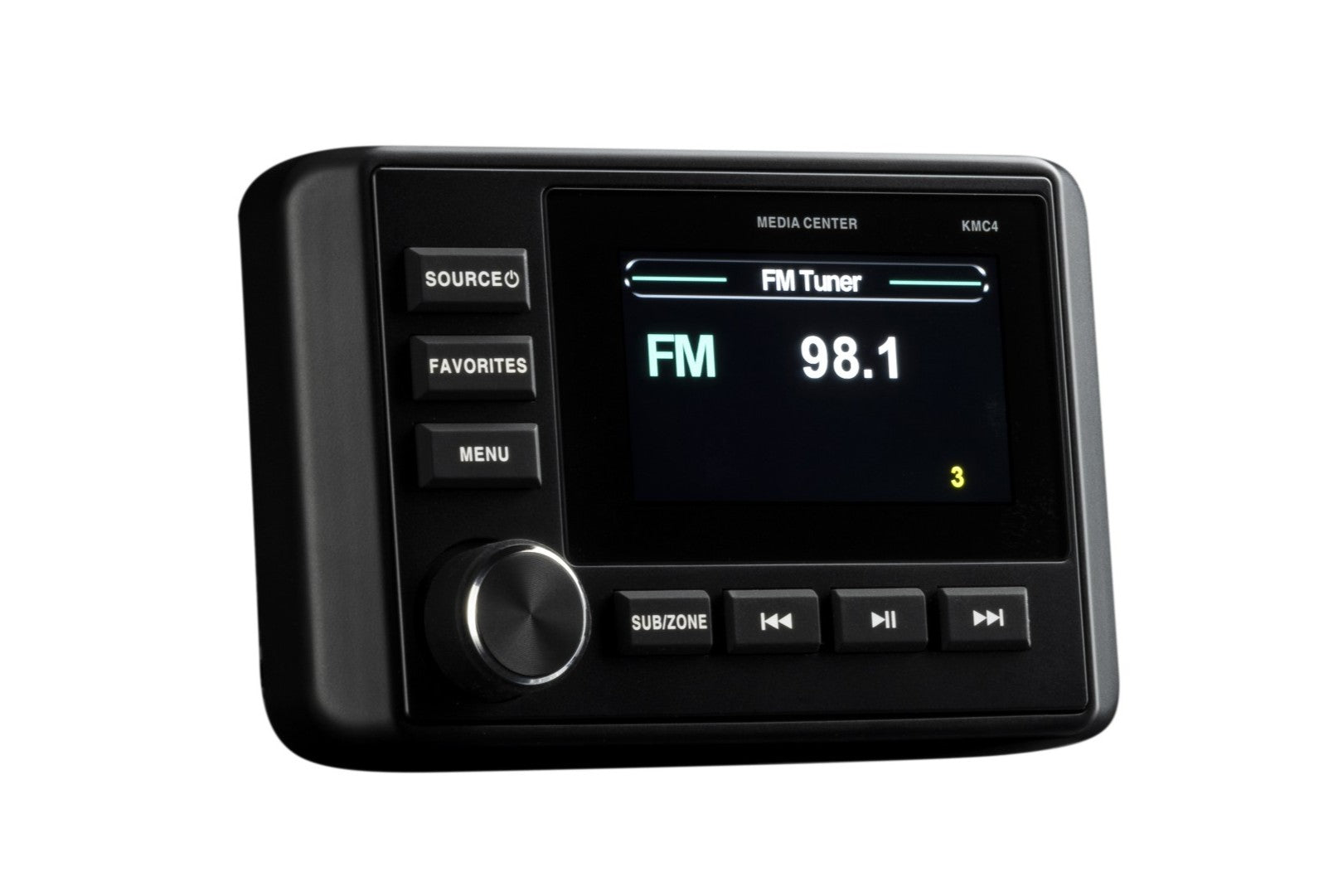 Kicker 51KMC4 Weather-Resistant Gauge-Style Media Center with Bluetooth