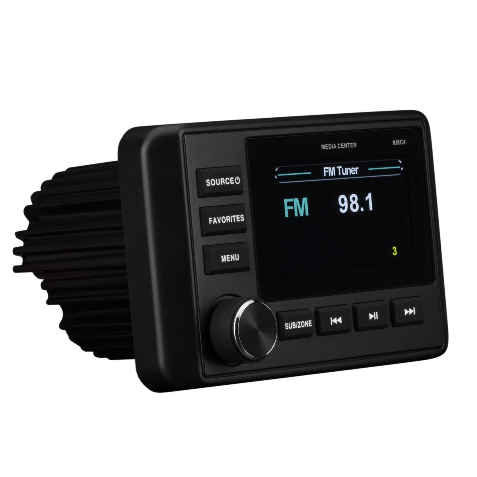Kicker 51KMC4 Weather-Resistant Gauge-Style Media Center with Bluetooth