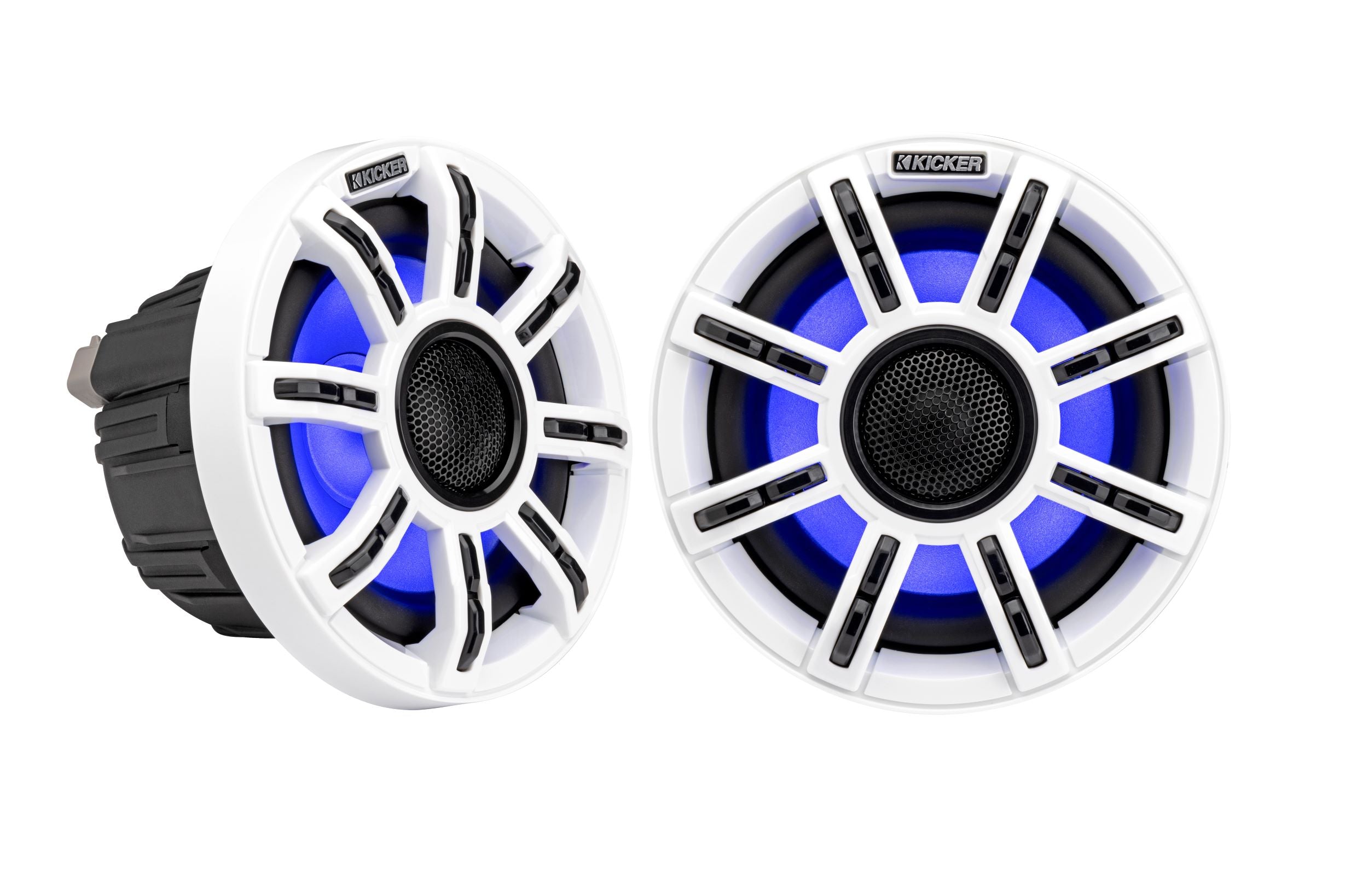 Kicker 51MSC65 6.5" 2-Way Marine Speakers with RGBW LED Lighting