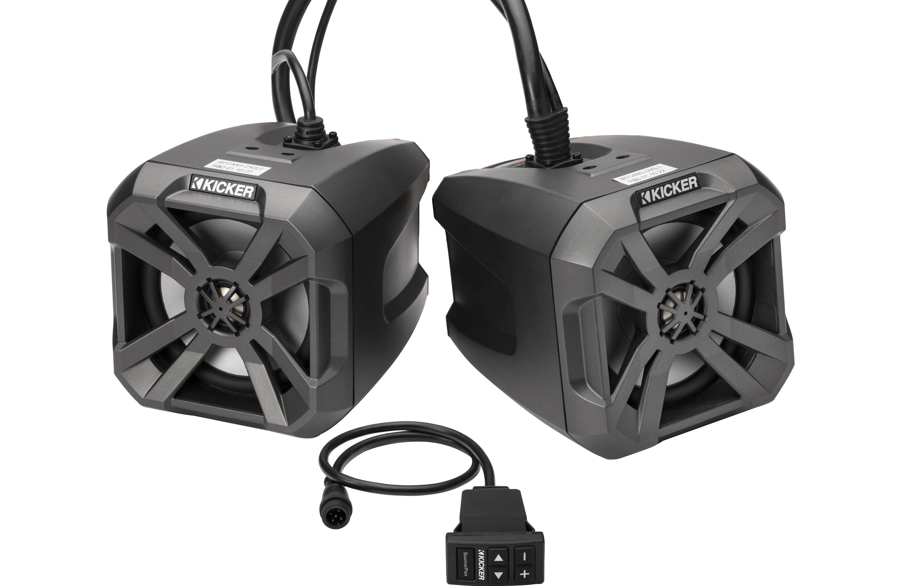 Kicker 48BTCAN65 6.5" PowerCan Speakers with LED Lighting & Bluetooth