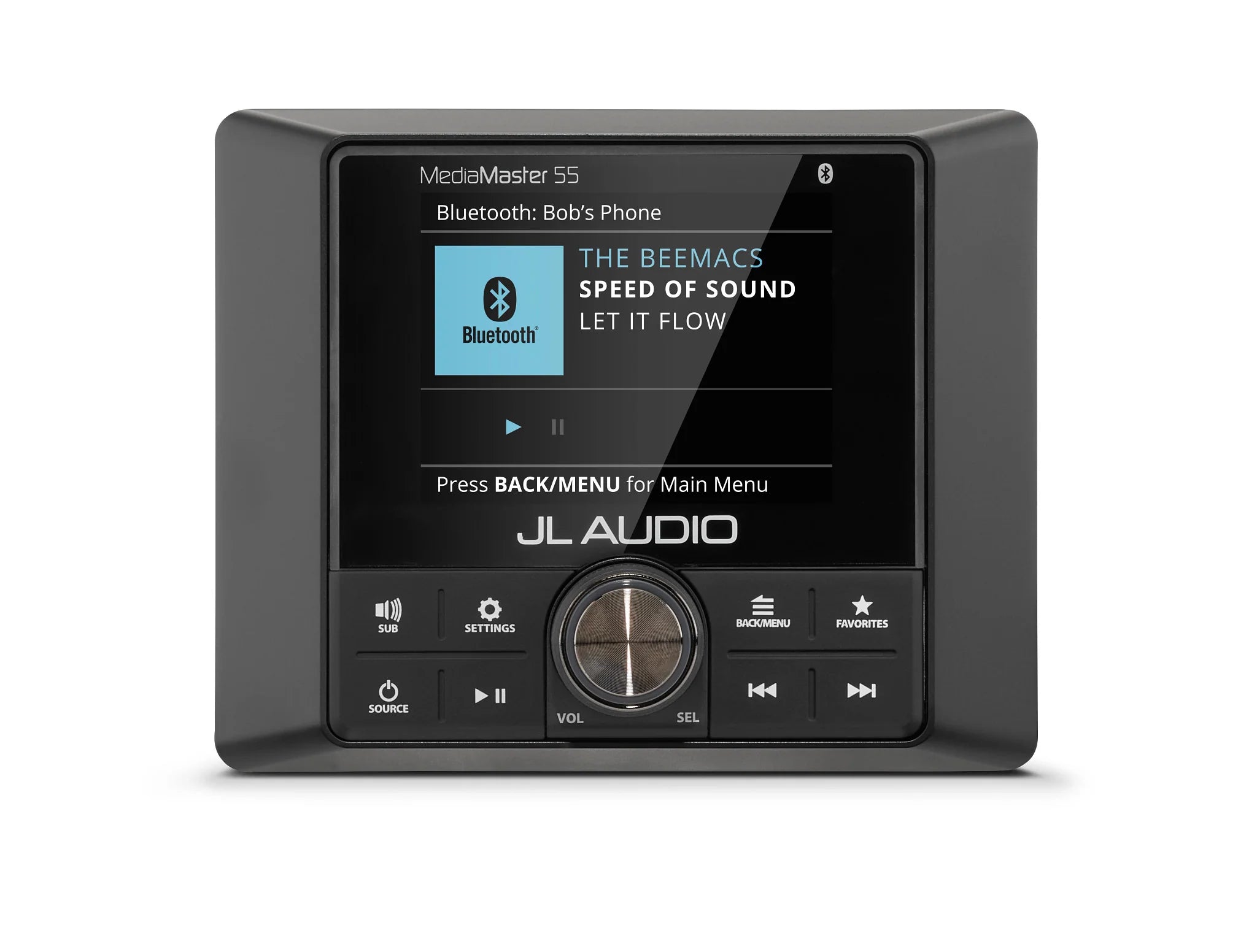 JL Audio MM55 Premium Compact Marine Source Unit with Full-Color LCD