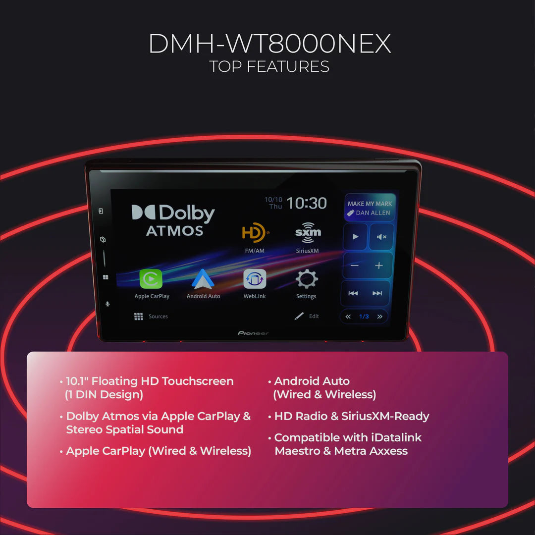 Pioneer SPHERA DMH-WT8000NEX Dolby Atmos Digital Media Car Receiver