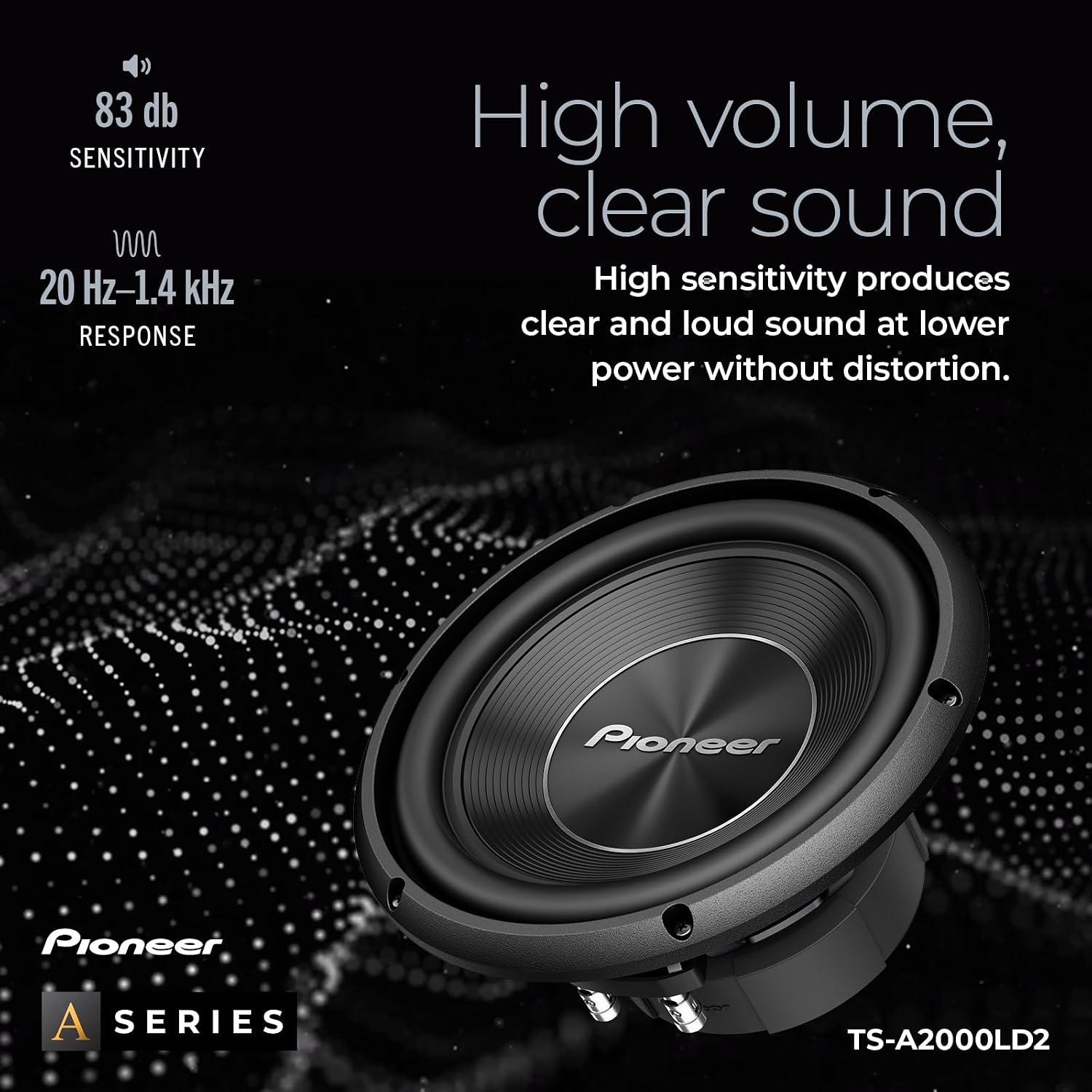 Pioneer TS-A2000LD2 8” Shallow Mount Dual 2 Ohm Subwoofer 250 Watts RMS