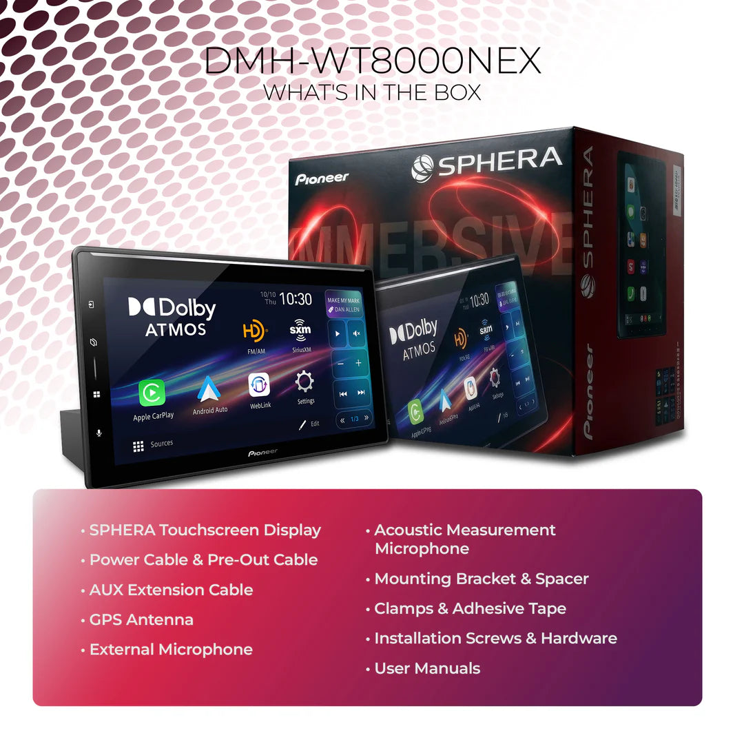 Pioneer SPHERA DMH-WT8000NEX Dolby Atmos Digital Media Car Receiver