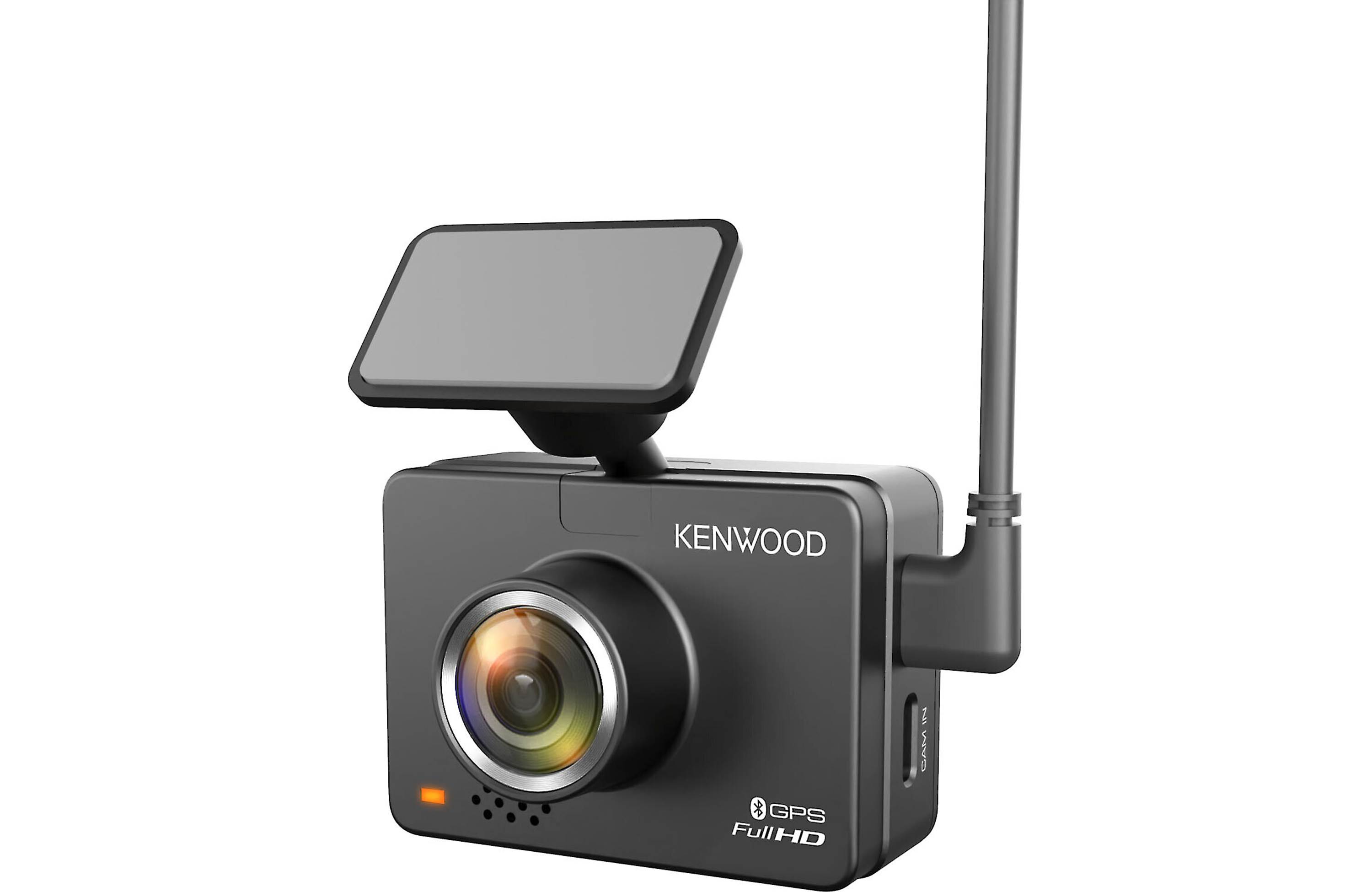 Kenwood DRV-A310W HD dash cam with 2" display, GPS, and Wi-Fi