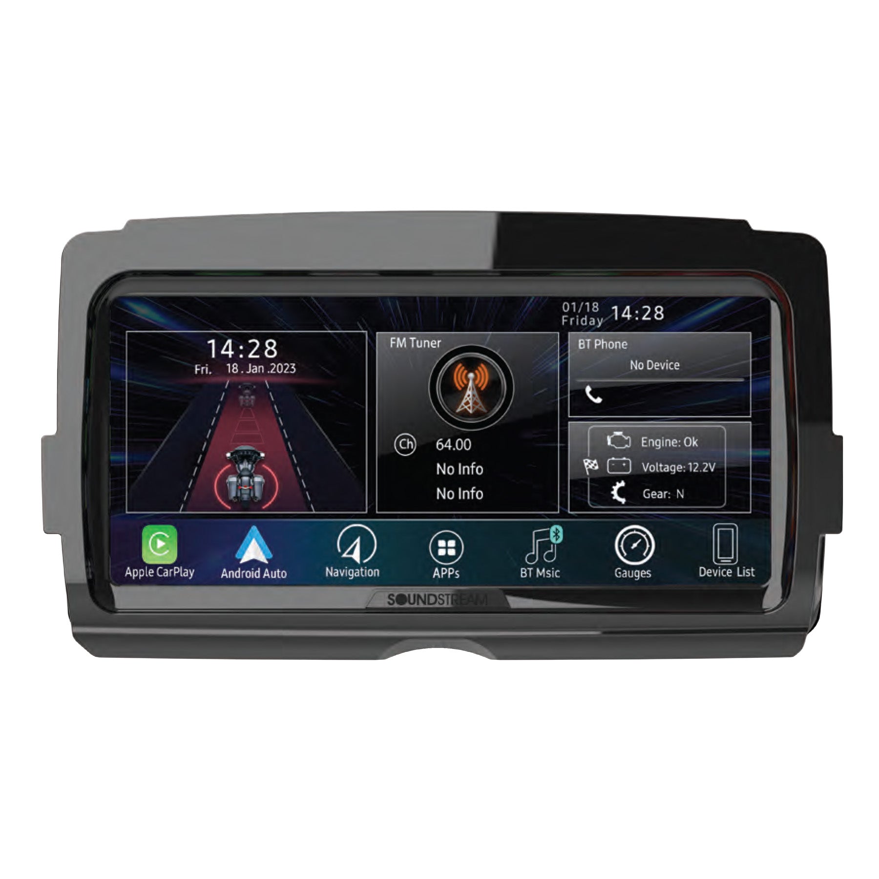 Soundstream V2 Headunit Plug-n-Play Upgrade for 2014+ Harley Davidson Touring - In Stock!