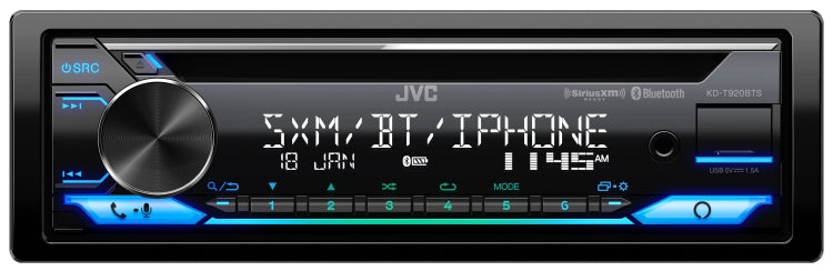 JVC KD-T920BTS 1-DIN CD Receiver with Bluetooth