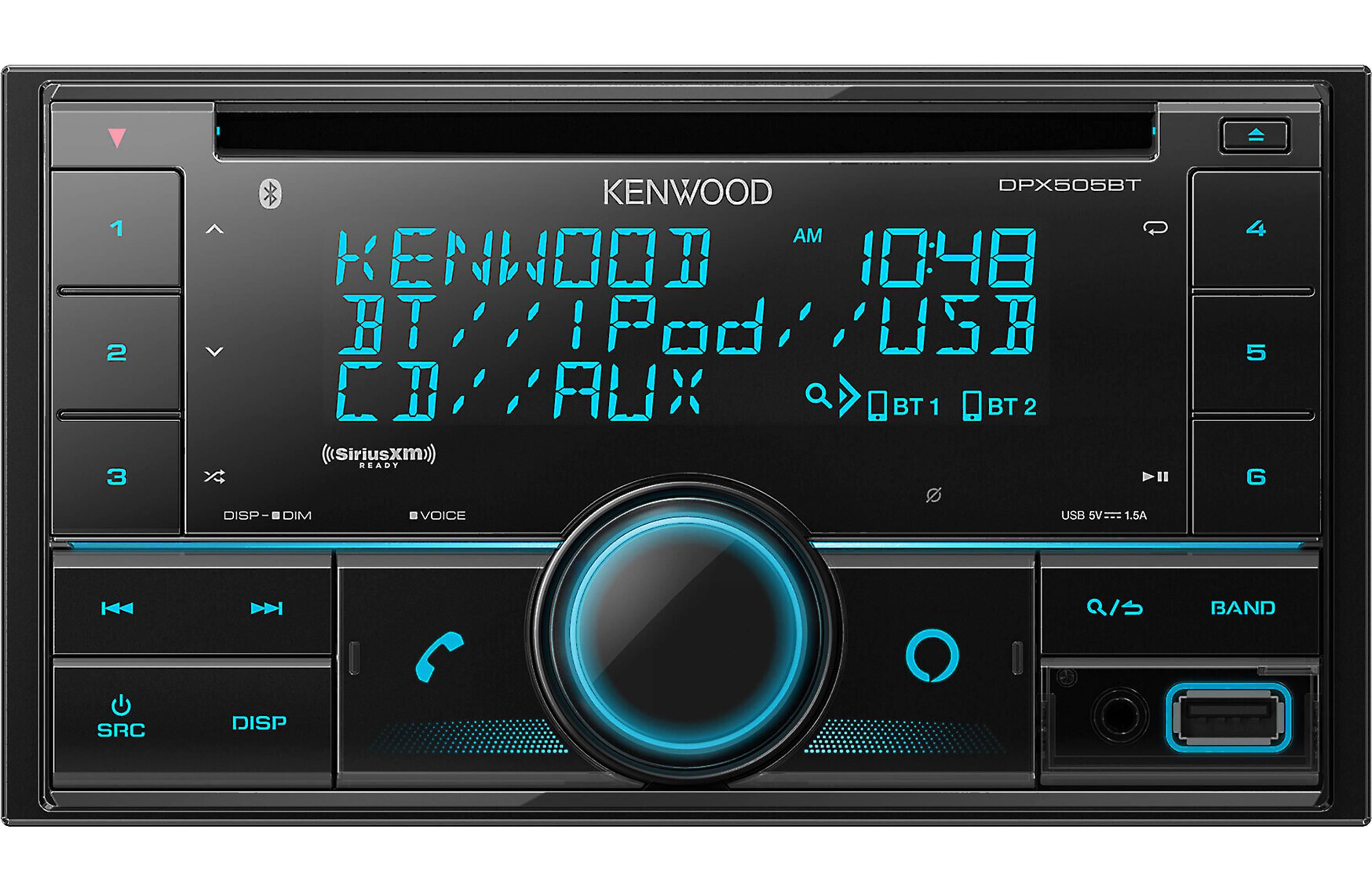 Kenwood DPX505BT 2-Din CD Receiver with Bluetooth and AM/FM