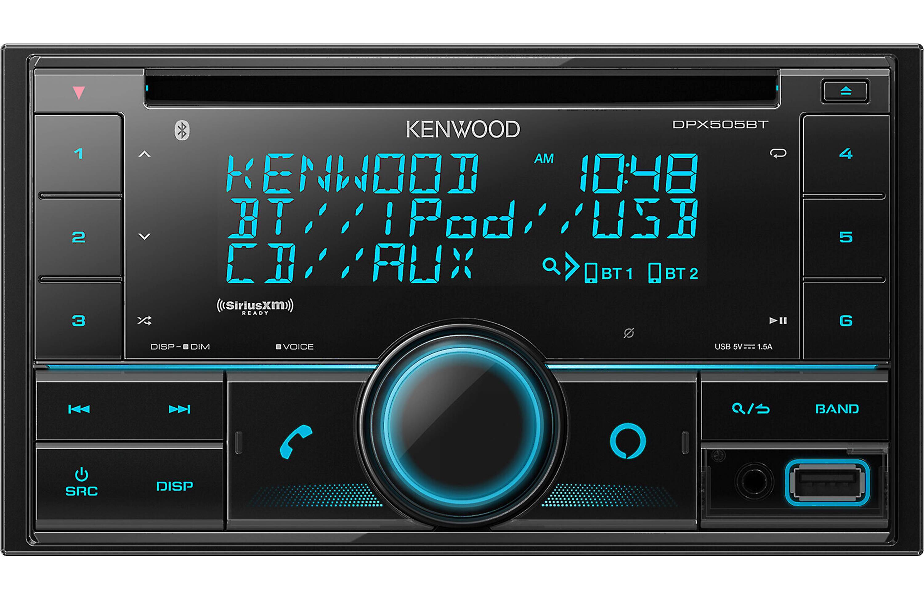 Kenwood DPX505BT 2-Din CD Receiver with Bluetooth