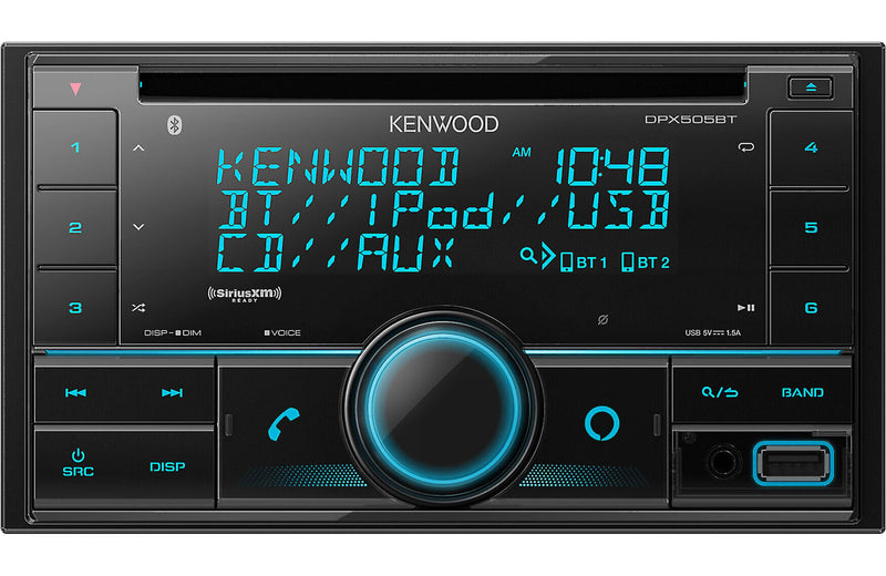 Kenwood DPX505BT 2-Din CD Receiver with Bluetooth