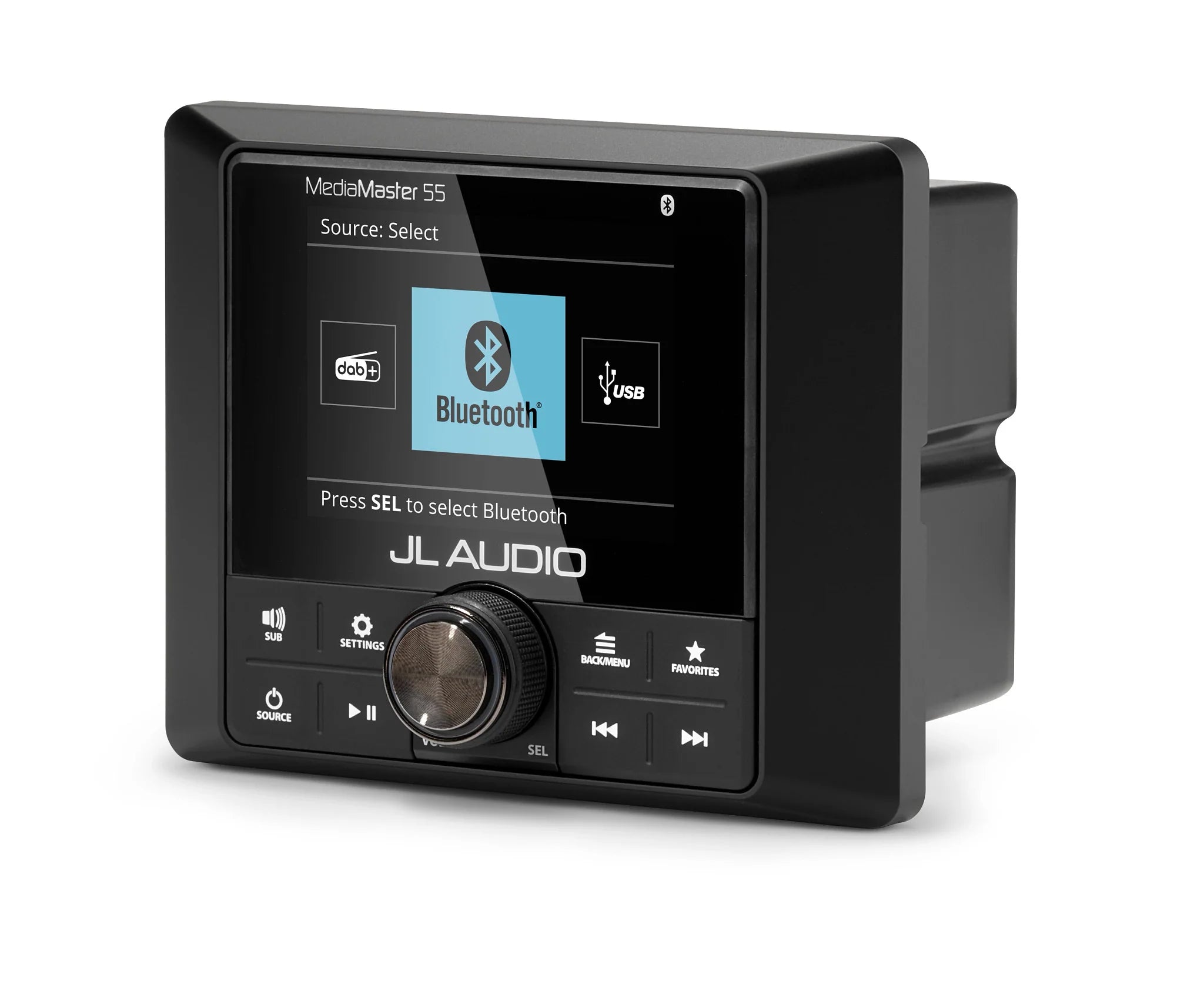 JL Audio MM55 Premium Compact Marine Source Unit with Full-Color LCD