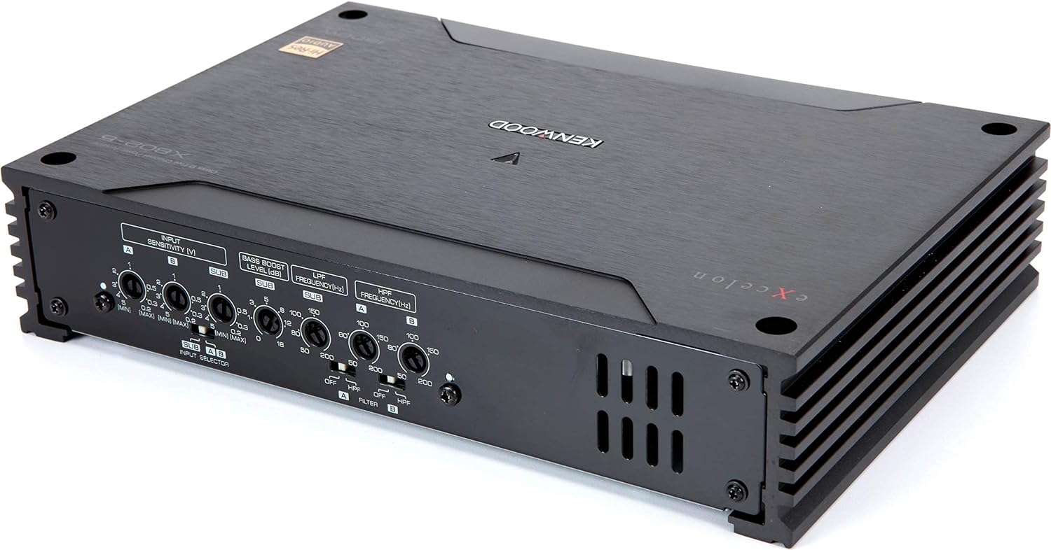 Kenwood X803-5 eXcelon Amplifier Class D 5-Channel Power Amp, 75Wx4+500W 2 Ohms