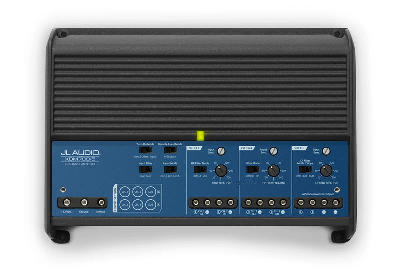 JL Audio XDM700/5 + 2 Pairs M3-650X-S-GW + M3-10IB-S-GW-4 Marine Bundle