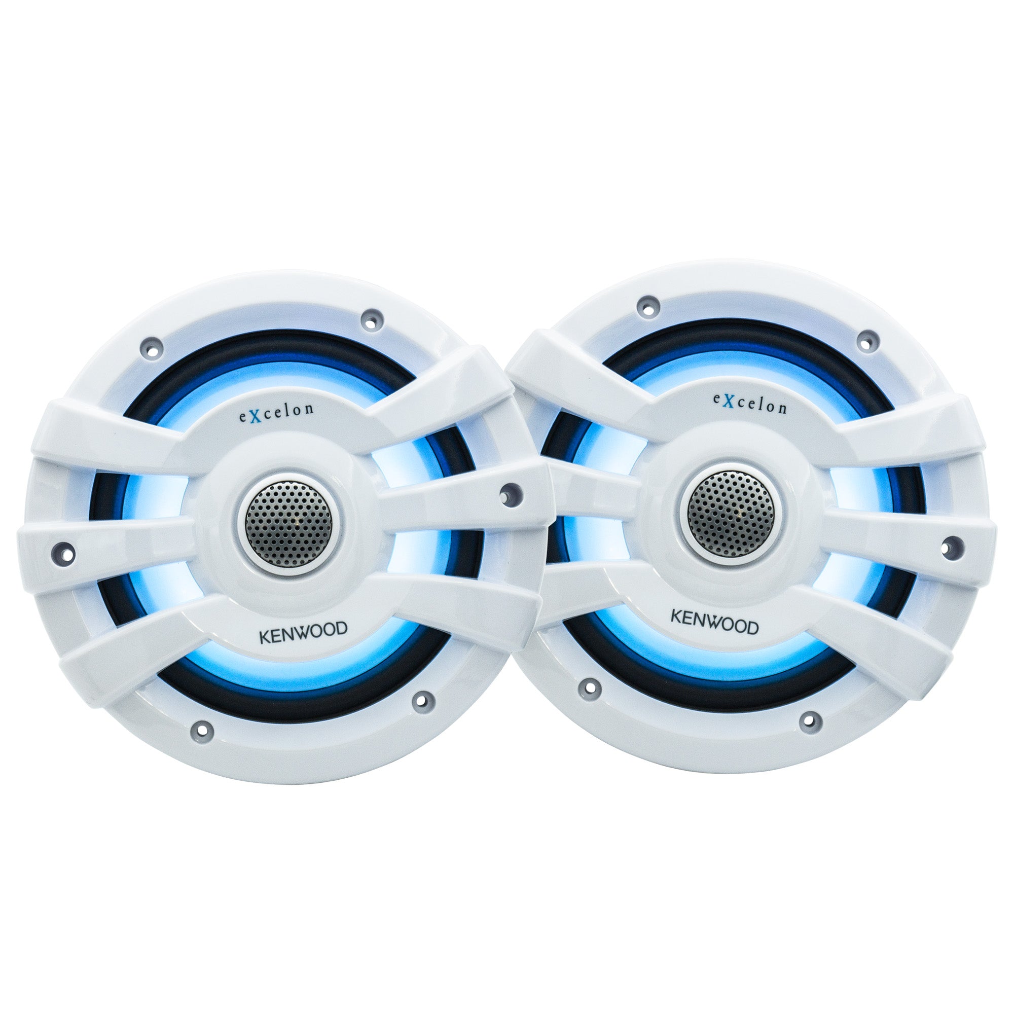 Kenwood eXcelon XM65WL 6.5" 2-Way Coaxial Marine Speakers with LED Lighting, White (Copy)