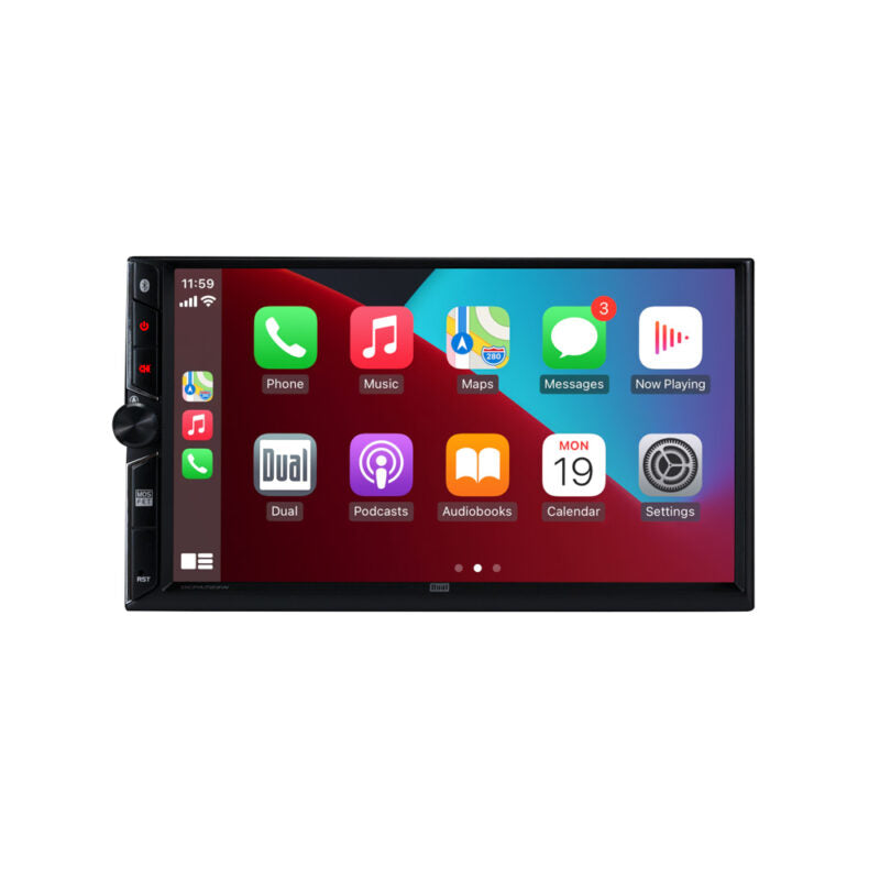 Dual DCPA723W 7-inch digital media receiver, front view