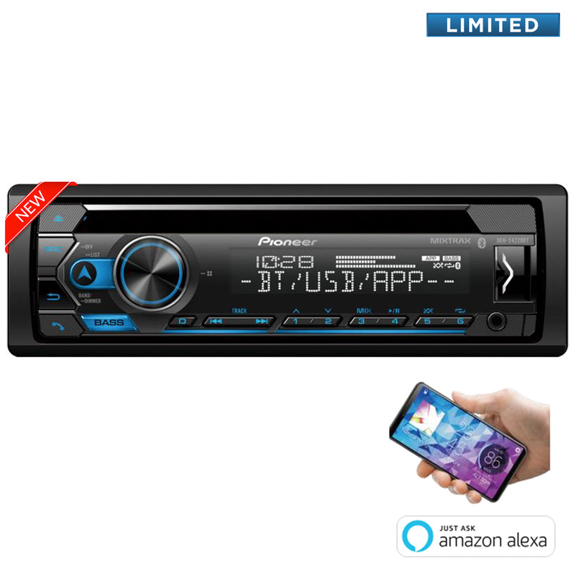 Pioneer Single DIN Built-in Bluetooth CD In-Dash MIXTRAX Car Stereo Receiver