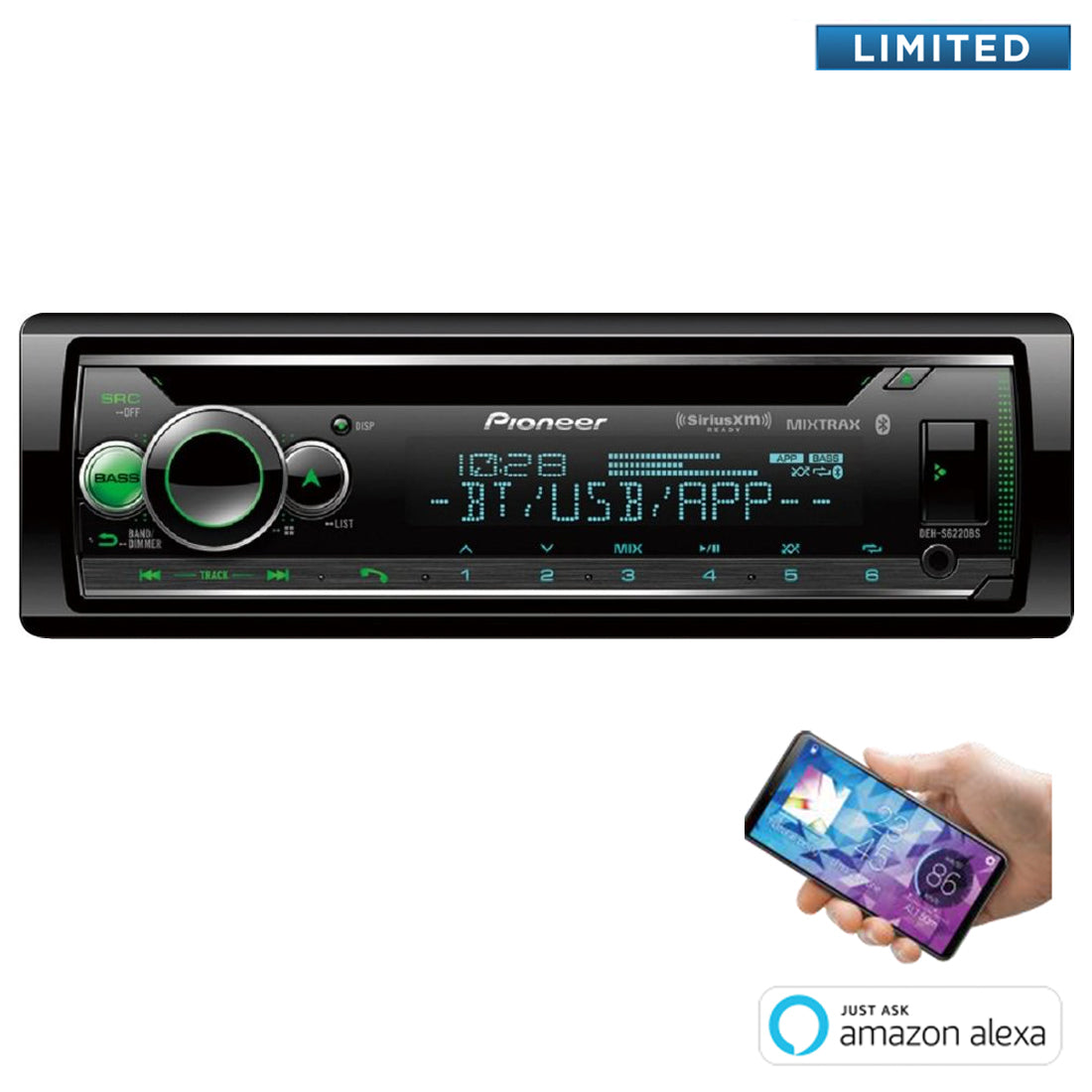 Pioneer DEH-S6220BT In-Dash CD/DM and Bluetooth Receiver - SiriusXM Ready - Freeman's Car Stereo