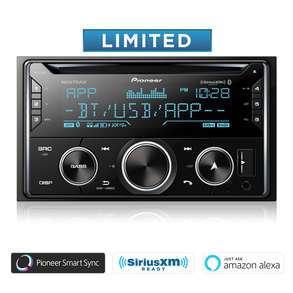 Pioneer FH-S722BT Enhanced Double DIN CD and Bluetooth Receiver with Smart Sync - Freeman's Car Stereo