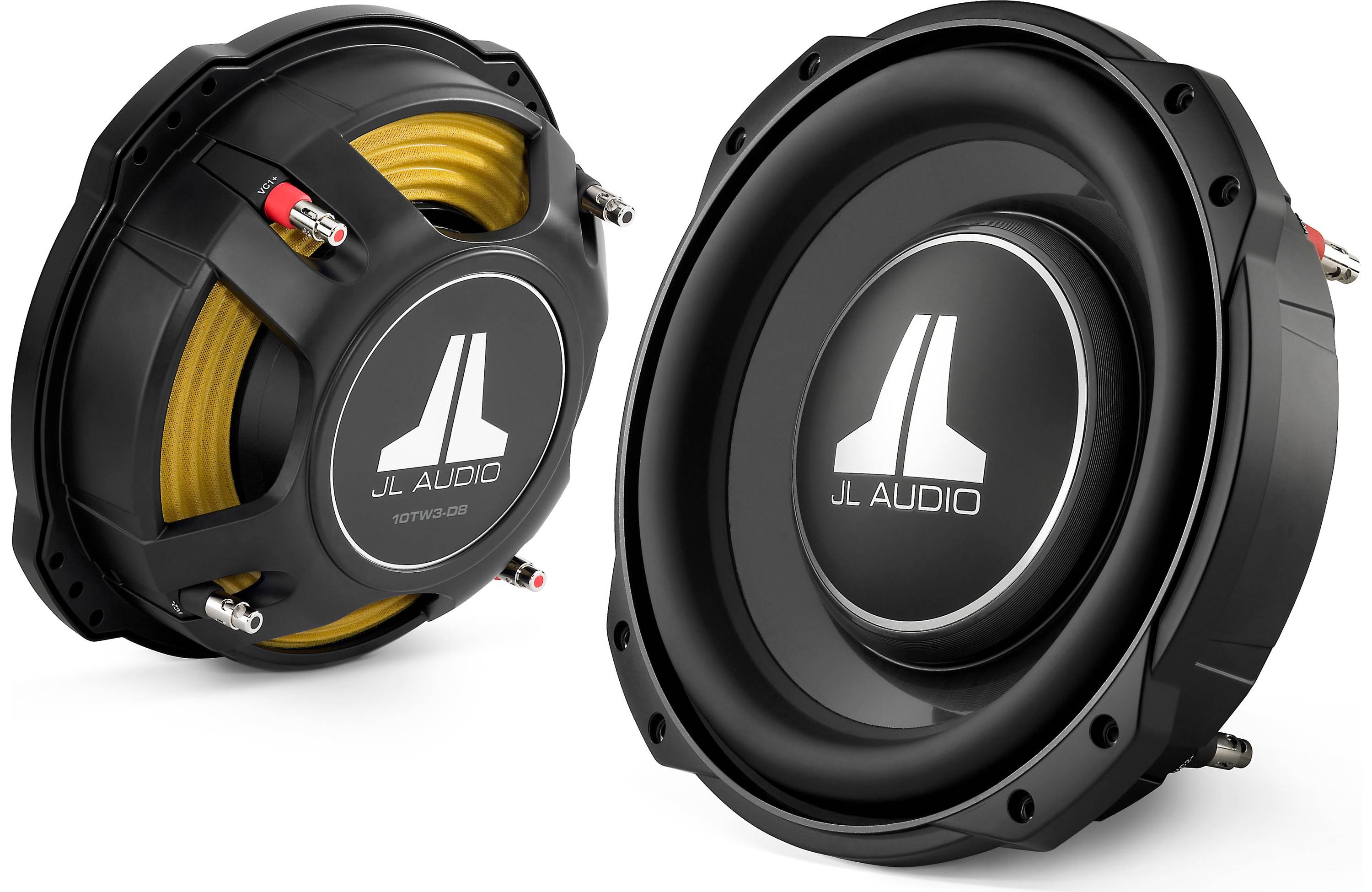 JL Audio 10TW3-D8 10" Shallow-mount Subwoofer w/ Dual 8-Ohm Voice Coils