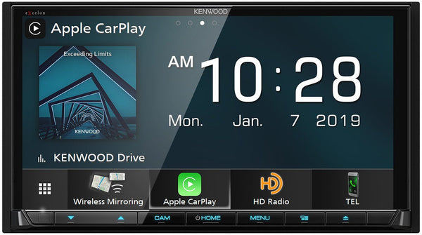 Kenwood Excelon DDX8906S 6.95" Wireless Apple CarPlay & Wireless Android Auto DVD Receiver - Freeman's Car Stereo