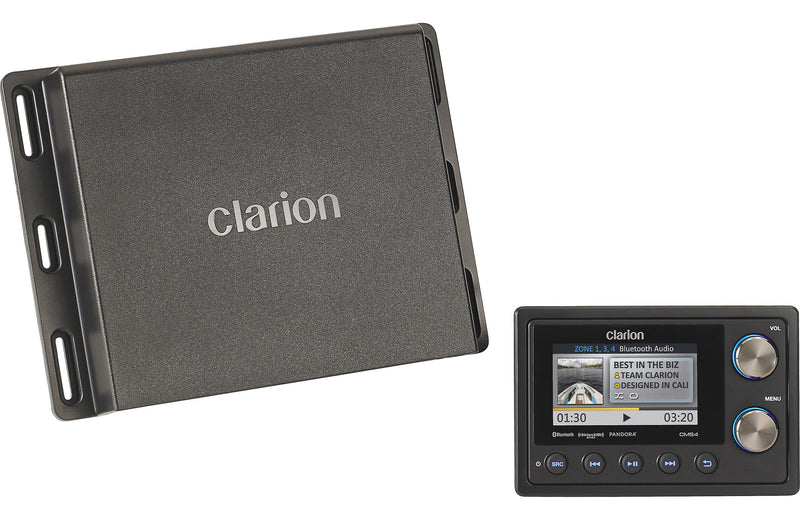 Clarion CMS4 Marine Black Box Digital Media Receiver with Watertight Commander