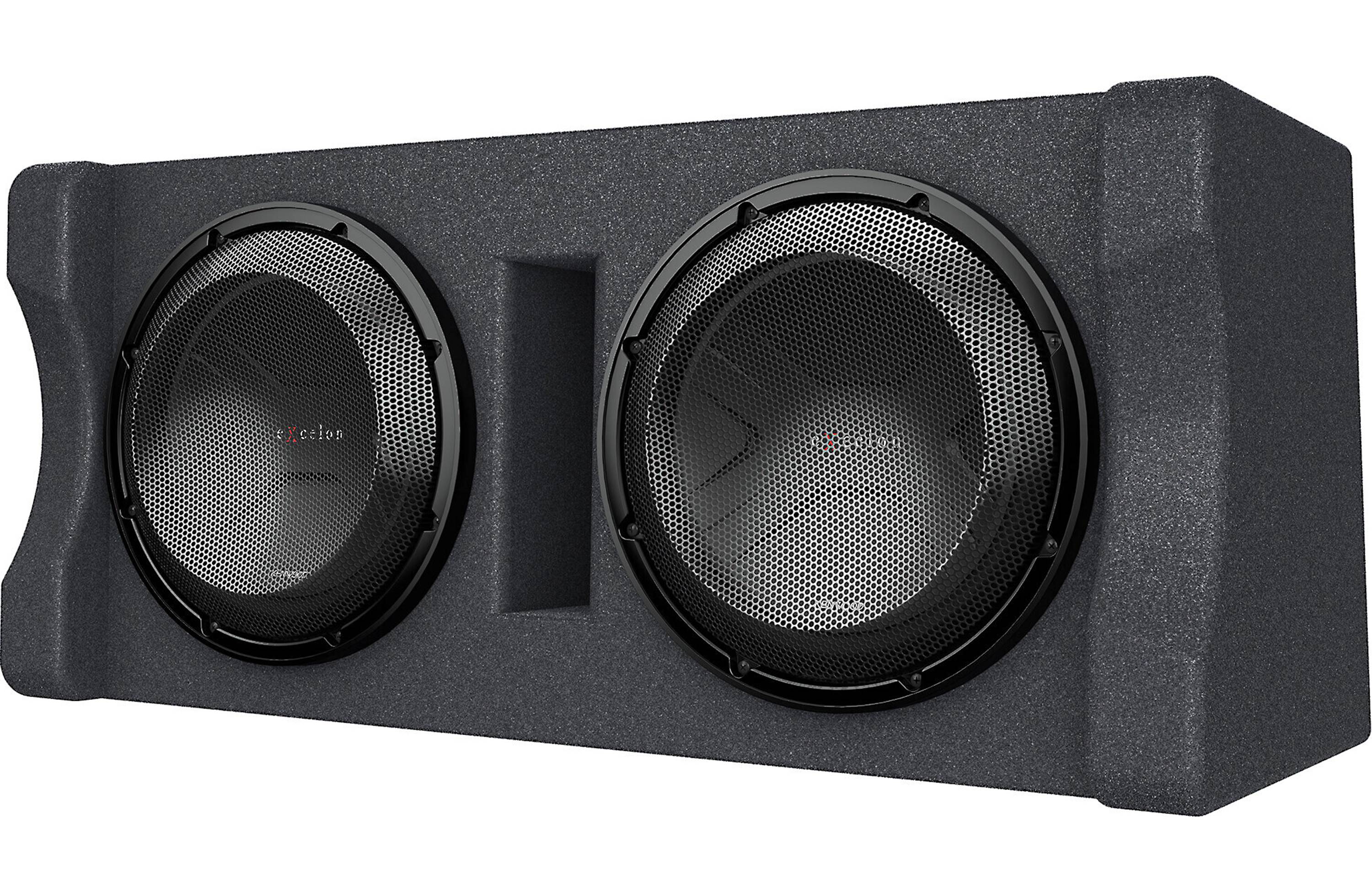 Kenwood eXcelon P-XW1221D Dual 12" Preloaded Subwoofer Enclosure, 600W RMS Power