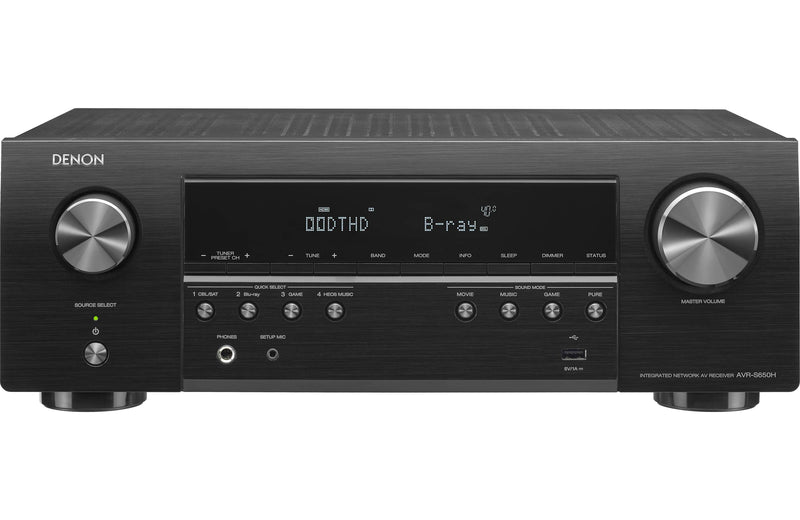 Denon AVR-S650H Home Theater Audio Video Receiver - Black