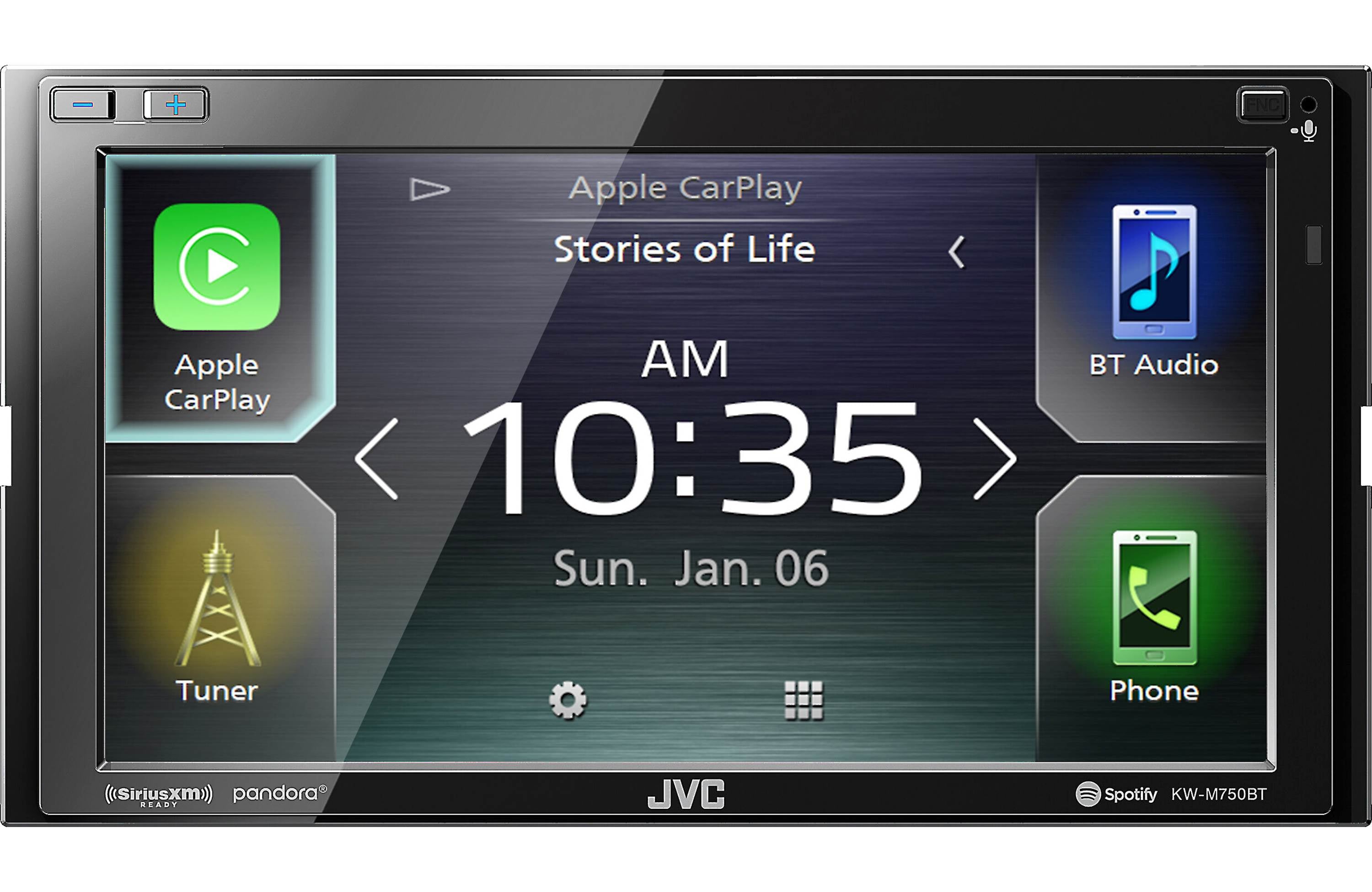 JVC KW-M750BT 6.8" 2-Din A/V Receiver with Apple CarPlay & Android Auto