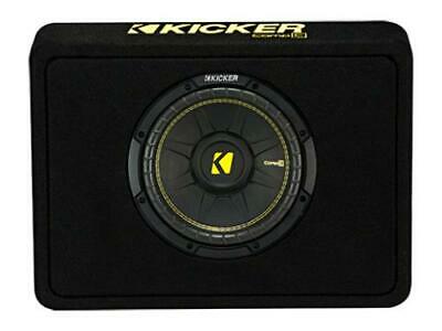 Kicker 44TCWC102 CompC 10-inch Subwoofer in Thin Profile Enclosure, 2-Ohm, 300W - Freeman's Car Stereo