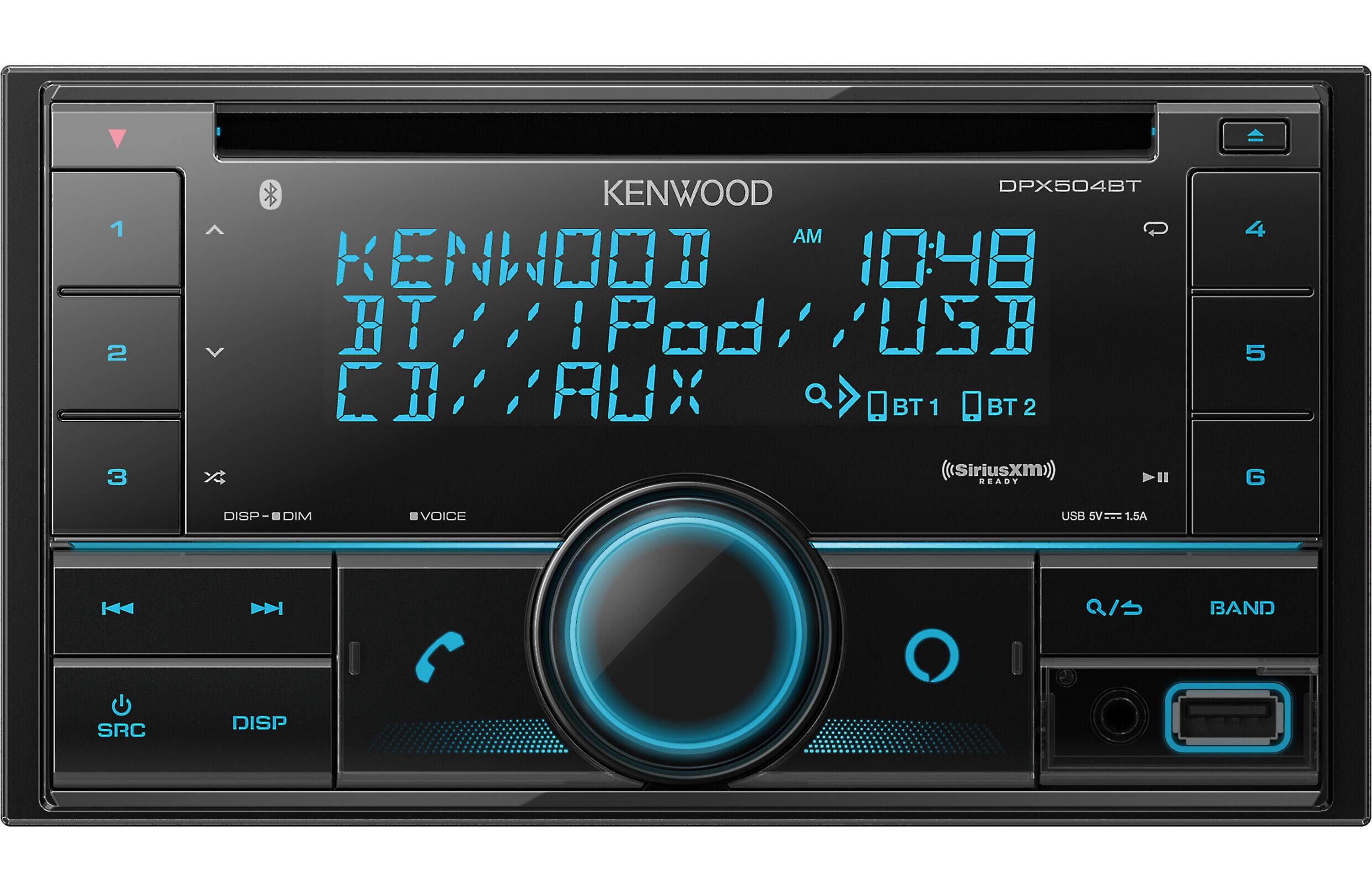 Kenwood DPX504BT 2-Din CD Receiver with Bluetooth