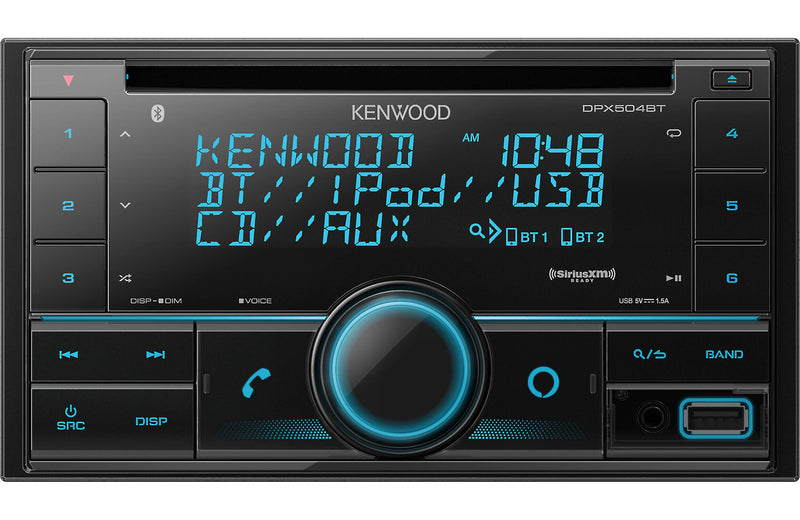 Kenwood DPX504BT 2-Din CD Receiver with Bluetooth