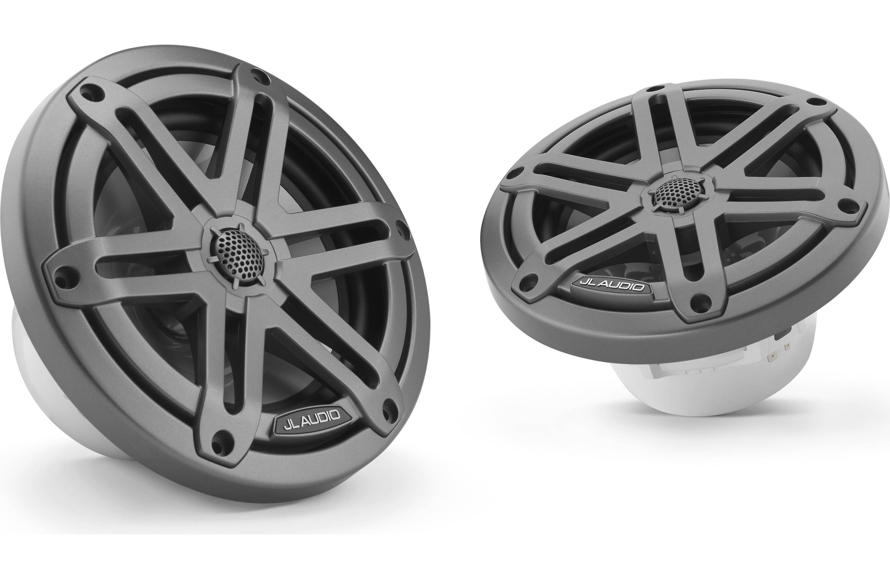 JL Audio M3-650X-S-GM 6.5-inch (165 mm) Marine Coaxial Speakers, Gunmetal Sport Grilles