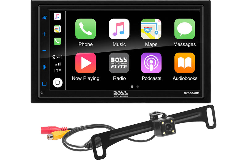Boss Audio BV850ACP 2-DIN Head Unit Wired Apple CarPlay and Android Auto