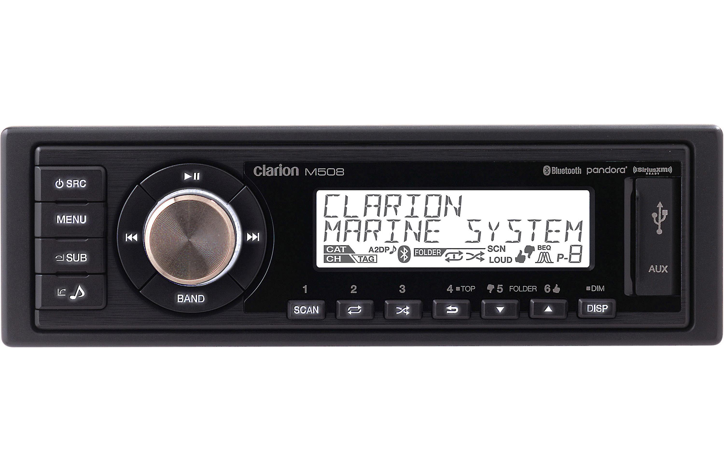 Clarion M508 + CMS-651-SWB Marine Speaker (1 Pair) Bundle