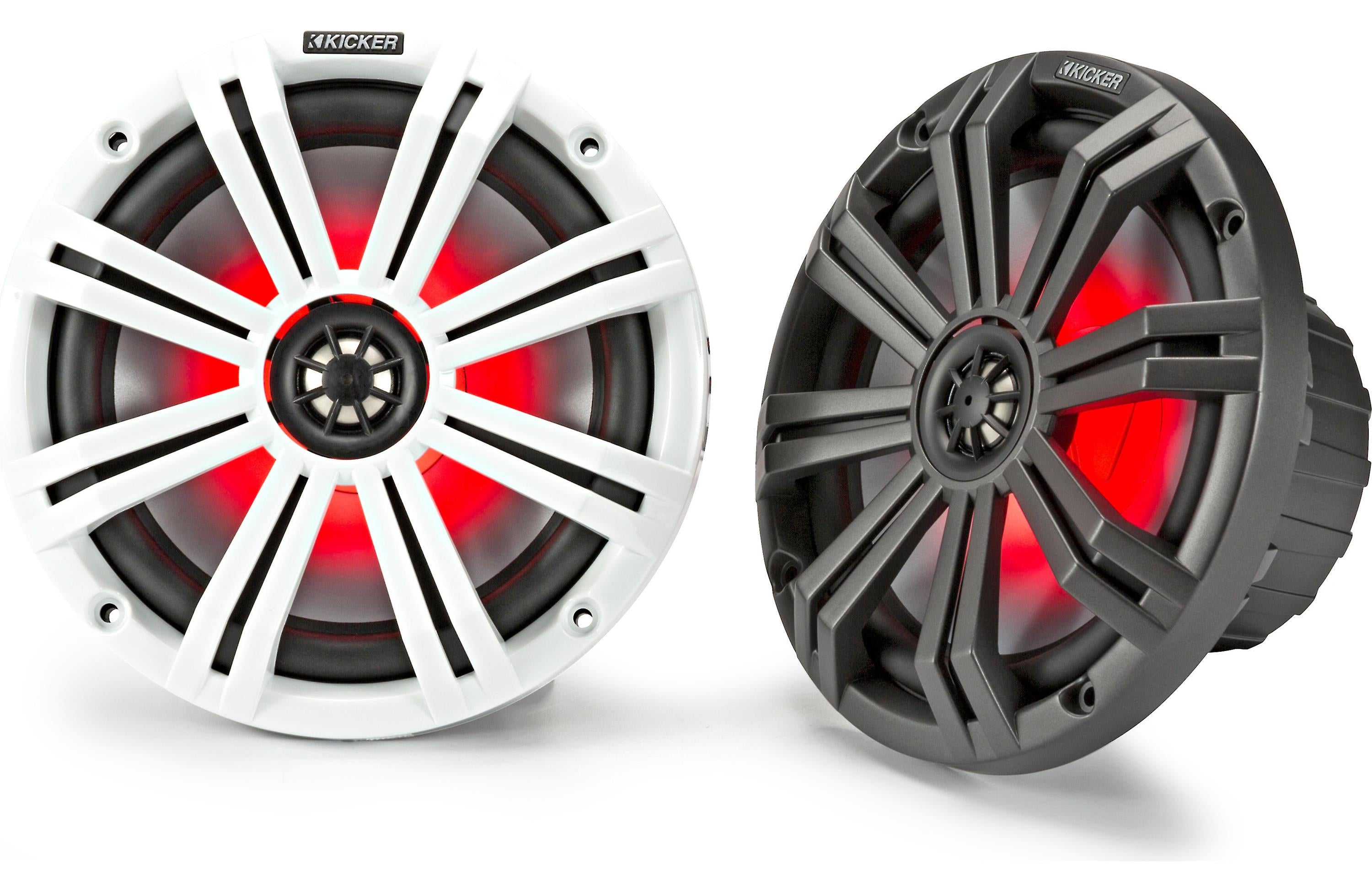 Kicker 45KM84L x2 Pairs of 8" Speakers + 48KMA3604 Amp + FREE 41KMLC Remote Marine Bundle