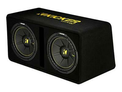 Kicker 44DCWC102 Dual CompC 10-inch Subwoofers in Vented Enclosure, 2-Ohm, 600W - Freeman's Car Stereo