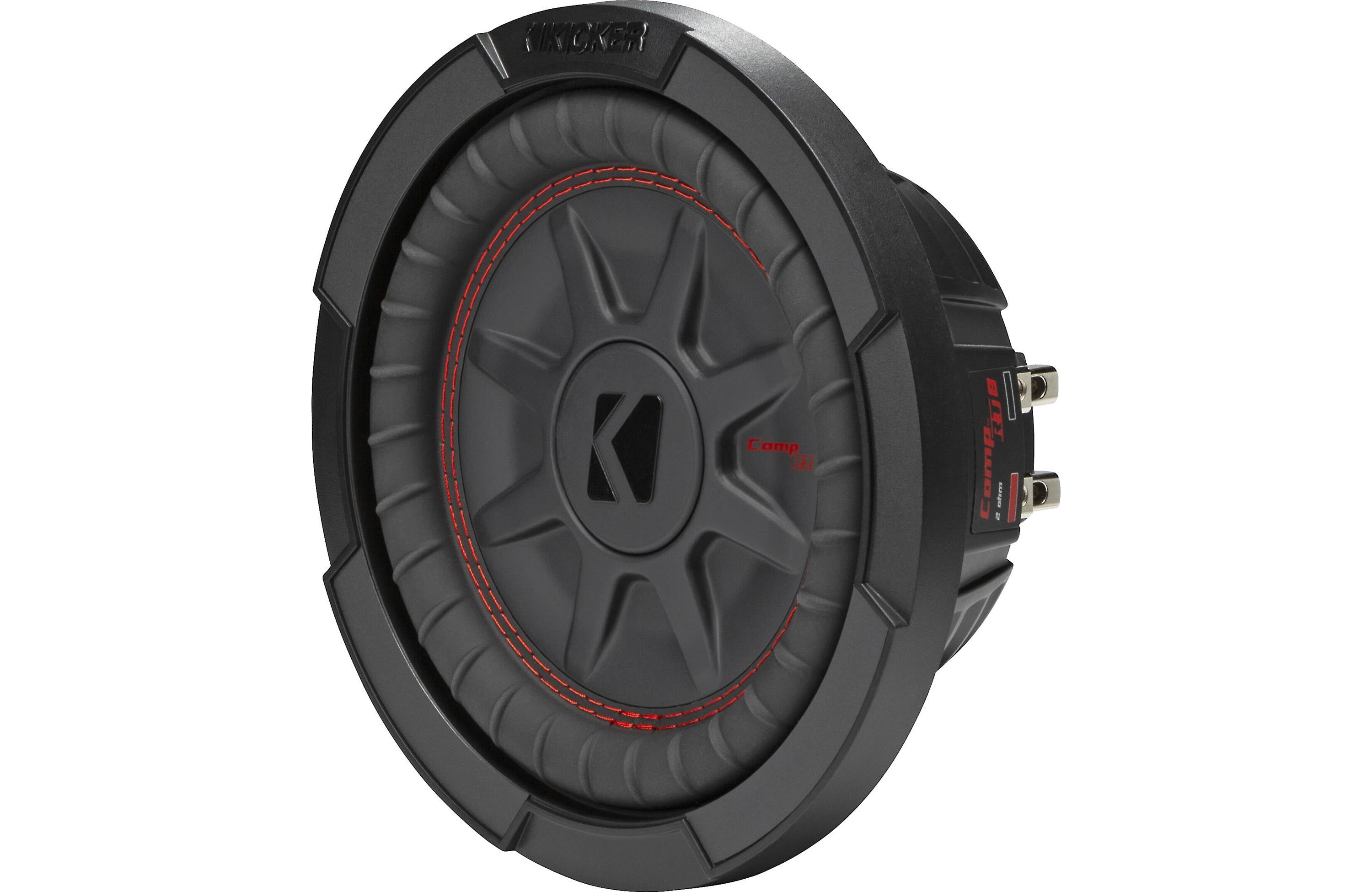 Kicker 48CWRT84 8" Shallow-Mount Subwoofer with Dual Voice Coils 4-ohms