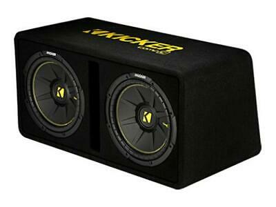 Kicker 44DCWC122 Dual CompC 12-inch Subwoofers in Vented Enclosure, 2-Ohm, 600W - Freeman's Car Stereo