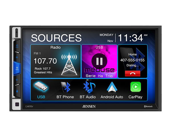 Jensen CAR70V 7" Multimedia Receiver with Apple Carplay and Android Auto