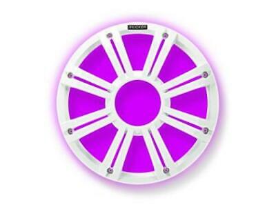 Kicker 45KMG10W 10" Grille For Kicker KM10 and KMF10 Subwoofers 2/Built-In LEDs - White - Freeman's Car Stereo
