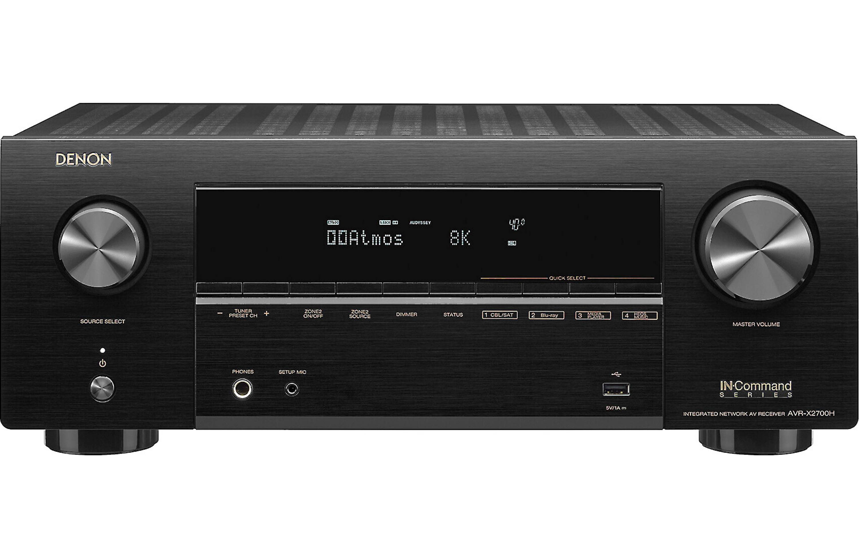 DENON AVR-X2700H (2020) 7.2 channel 4K Ultra HD AV receiver with 95W per channel