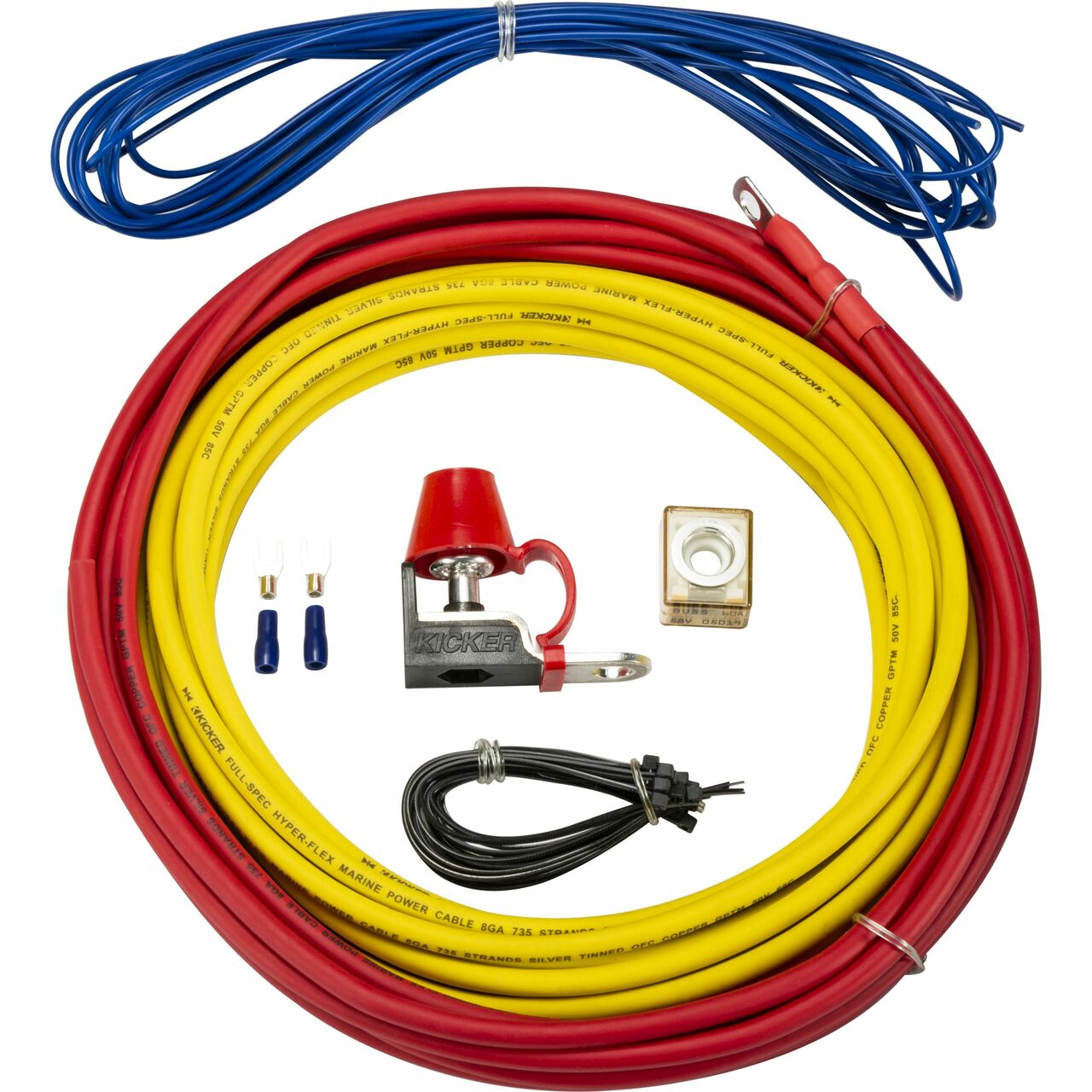 Kicker 47KMPK8 Marine-Grade Amplifier Wiring Kit (8-Gauge)