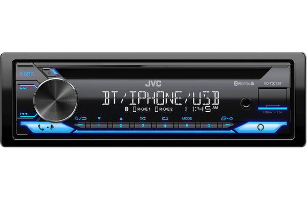 JVC KD-TD71BT 1-Din CD Receiver with Bluetooth, USB, and Amazon Alexa