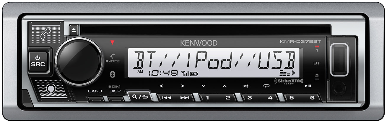 Kenwood KMR-D378BT Marine CD Receiver with Bluetooth - Freeman's Car Stereo