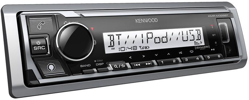 Kenwood KMR-M328BT Marine Media Receiver with Bluetooth and Alexa Built-in - Freeman's Car Stereo